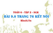 Bài 9.8 trang 76 Toán 6 Tập 2 Kết nối tri thức